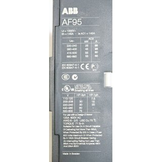 ABB AF95-30 Contactor/Motorstarter 