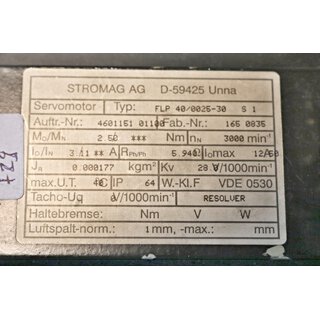 Stromag AG FLP 40/0025-30 S 1 -Gebraucht/Used