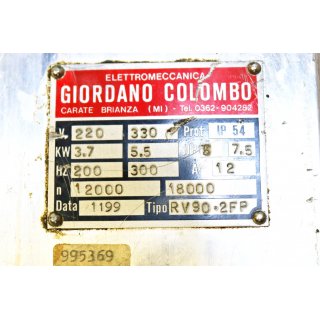 GIORDANO COLOMBO Frsspindel RV90.2FP- Gebraucht/Used