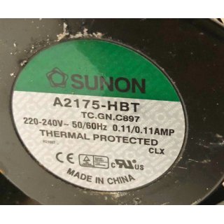 SUNON A2175-HBT  TC.R.GN  FAN    220-240V -Gebraucht/Used