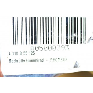 Transportrad  Bockrolle Gummirad-RHOMBUS  125/30-50 -Neu