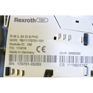 REXROTH Module R-IB IL 24 DI 8-PAC- Gebraucht/Used