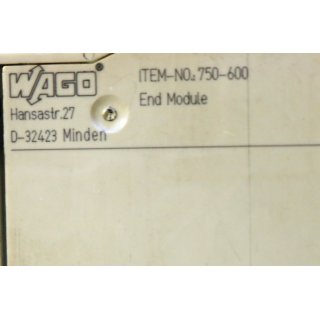 Wago End Module 750-600 & 750-303 -Gebraucht/Used