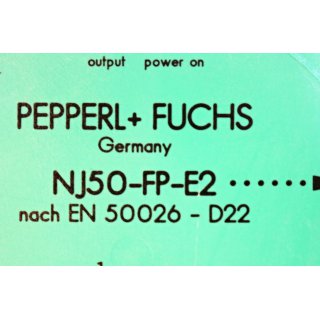 Pepperl+Fuchs Induktiver Sensor NJ50-FP-E2- Gebraucht/Used