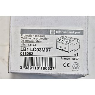 Telemecanique Überstromrelais LB1 LC03M07 Neu/OVP