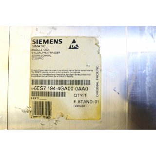SIEMENS Simatic Modul Rack 6ES7 194-4GA00-0AA0- Gebraucht/Used