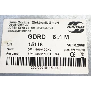 Gntner Elektronik GDRD 8.1M Frequenzumrichter  -Gebraucht/Used
