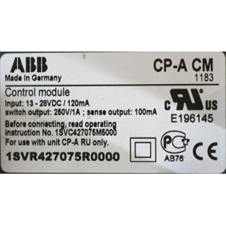 ABB CP-A CM 1SVR427075R0000 Control module