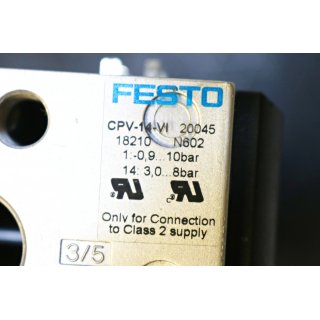 FESTO Ventilinsel CPV14-VI 18210 mit 8x161 360 Magnetventilen- Gebraucht/ Used