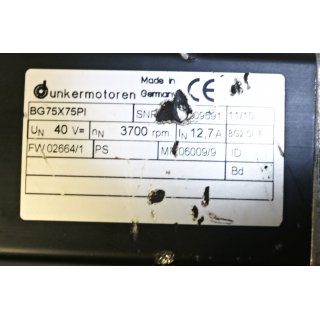Dunkermotoren BG75X75PI  + PLG75  - Gebraucht/Used