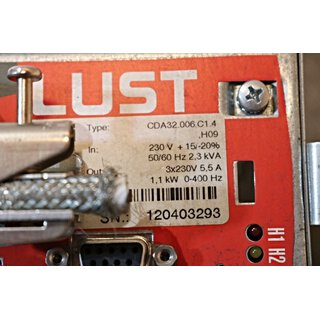 LUST CDA32.006.C1.4.H09 Frequenzumrichter 1,1 kW 2,3 kVA -used-