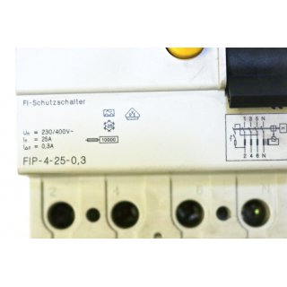 MOELLER FI-Schutzschalter FIP-4-25-0,3- Gebraucht/Used