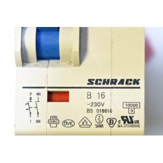 SCHRACK FI-Schalter B16 BS 018616- Gebraucht/Used