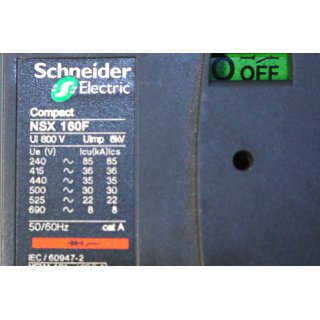 Schneider Electric Schutzschalter NSX160F- Gebraucht/Used