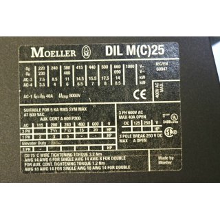 Mller Leistungsschutz DIL M(C)25- Gebraucht/Used