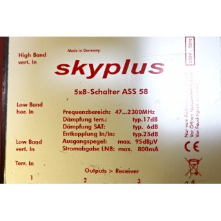 Skyplus 5*8 -Schalter ASS58 -Gebraucht/Used