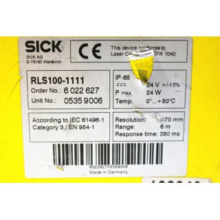 SICK Laser Scanner RLS100-1111- Gebraucht/Used