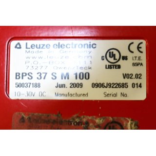 Leuze electronic Barcode Positioniersystem BPS 37 S M 100- Gebraucht/Used