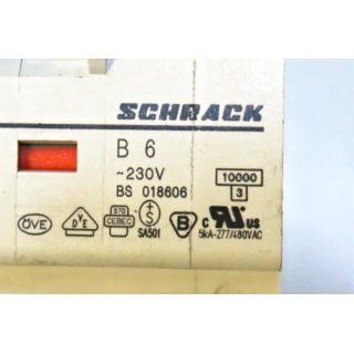 SCHRACK FI Schalter B6 BS018606- Gebraucht/Used