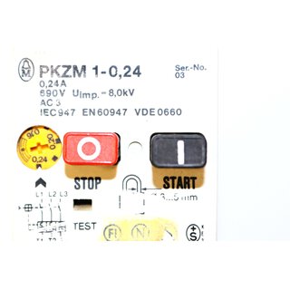 Mller Motorschutzschalter PKZM 1-0,24- Gebraucht/Used