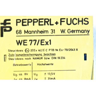 PEPPERL & FUCHS WE77/Ex1- Gebraucht/Used