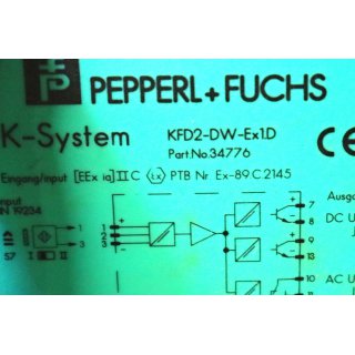 Pepperl + Fuchs Drehzahlwchter KFD2-DW-Ex1.D- Gebraucht/Used
