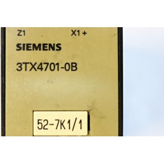 SIEMENS Ausschaltverzgerer 3TX4701-0B- Gebraucht/Used