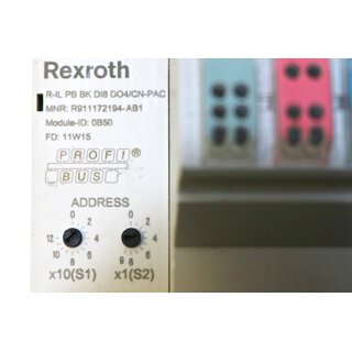 REXROTH R-IL PB BK DI8 DO4/CN-PAC Profibus R911172194-AB1 -used-