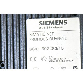 SIEMENS Simatic Net 6GK1 502-3CB10- Gebraucht/Used