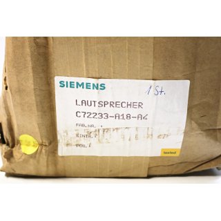 SIEMENS Lautsprecher C72233-A18-A4- NEU/OVP