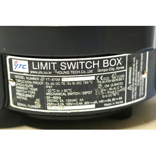 YTC YT-870M-41 Limit Switch Box -used-