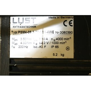 LUST Servomotor PSM4-09.3-20R.94-4WE- Gebraucht/Used