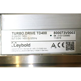 Leybold TW 290/20/20 Thermo Fisher Scientific TD400 -used-