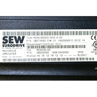 SEW Eurodrive Steuerkopf MDX61B0450-503-4-00- Gebraucht/Used