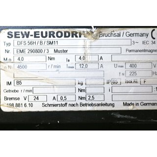 SEW Eurodrive DFS 56H/B/SM11- Gebraucht/Used