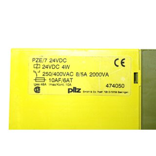 Pilz PZE7 24VDC 574050 Sicherheitsrelais - Gebraucht/Used