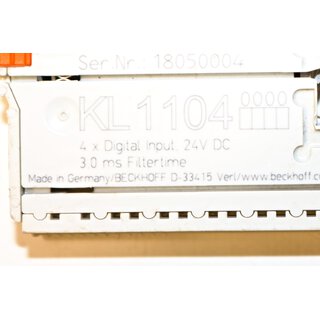 Beckhoff Digital Input KL1104- Gebraucht/Used