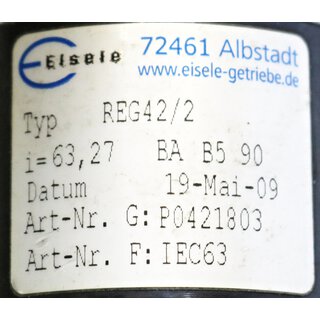 Drehstrommotor Emod B63S/40L4 + REG42/2 +MSK-12