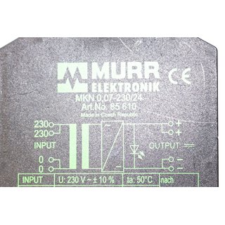 Murr Elektronic MKN0,07-236/24- Used