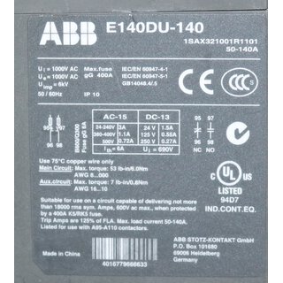 ABB E140DU-140 berlastrelais -used-