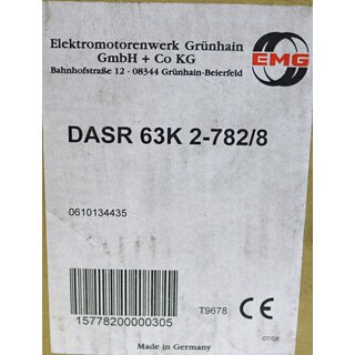 Elektromotor Grnhain EMG DASR 63K 2-782/8