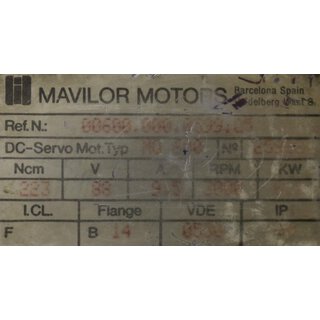 Mavilor Infranor DC- Servo  Type= MO 600  gebraucht/used
