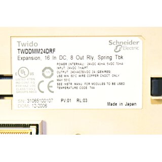 Schneider TWDDMM24DRF TWIDO Digital Input/Output Module -used-