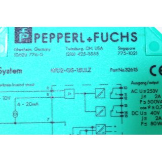 PEPPERL+FUCHS KFD2-GS-1.EU.L.Z Strom-/Spannungsgrenzwertschalter 32615 -used-