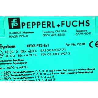 PEPPERL+FUCHS KFD2-PT2-Ex1 Potentiometermessumformer 72018 -used-