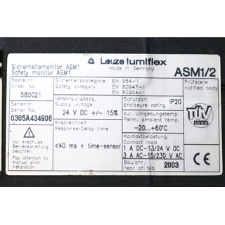 Leuze Lumiflex ASM1/2 Sicherheitsmonitor -used-