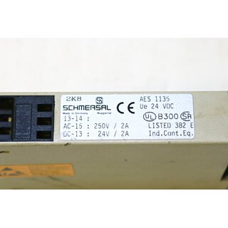Schmersal AES 1135 Ue 24 VDC B300 - Used