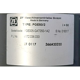 ZF PGE50/2 Getriebe i=50 -used-