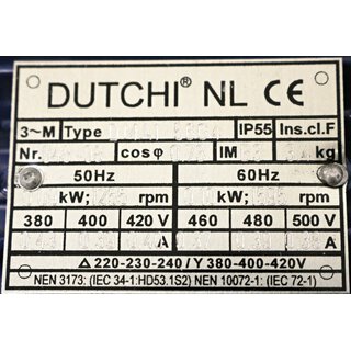 Dutchi 3 ~Motor DMA1 56 G4 1255 rpm 0,09kW