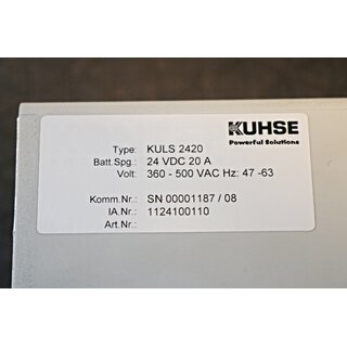 KUHSE Competent KULS NSP 2420-3  Stromversorgung OVP